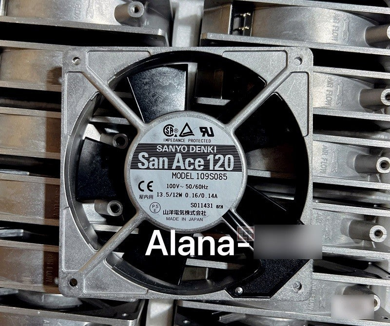 Sanyo 109S085 100V 0.16/0.14A 13.5/12W Cooling Fan Sanyo 109S085 100V 0.16/0.14A 13.5/12W Cooling Fan